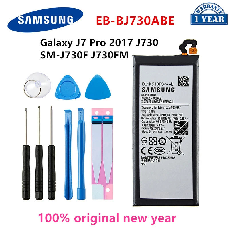 

SAMSUNG Orginal EB-BJ730ABE 3600mAh Battery For Samsung Galaxy J7 Pro 2017 SM-J730 SM-J730FM J730F/G J730DS J730GM J730K +Tools