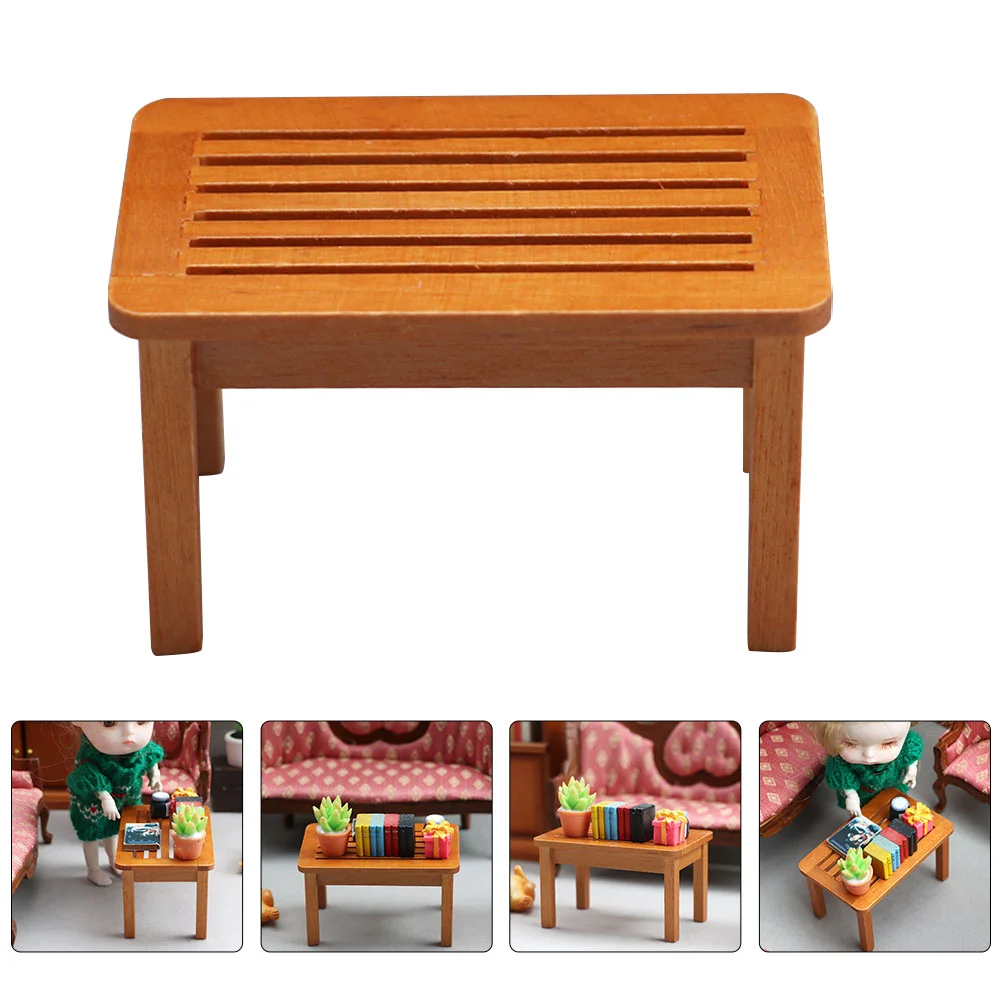 

Table Simulation Tea Table Decorative Doll Furniture Dolly House End Table Coffee Table Craft for Home Display Photo Decor