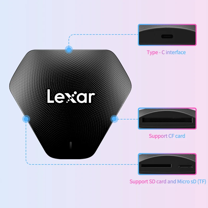Lexar 3 в 1 кард-ридер USB 3.2 к SD Micro TF адаптер карты памяти для портативных ПК