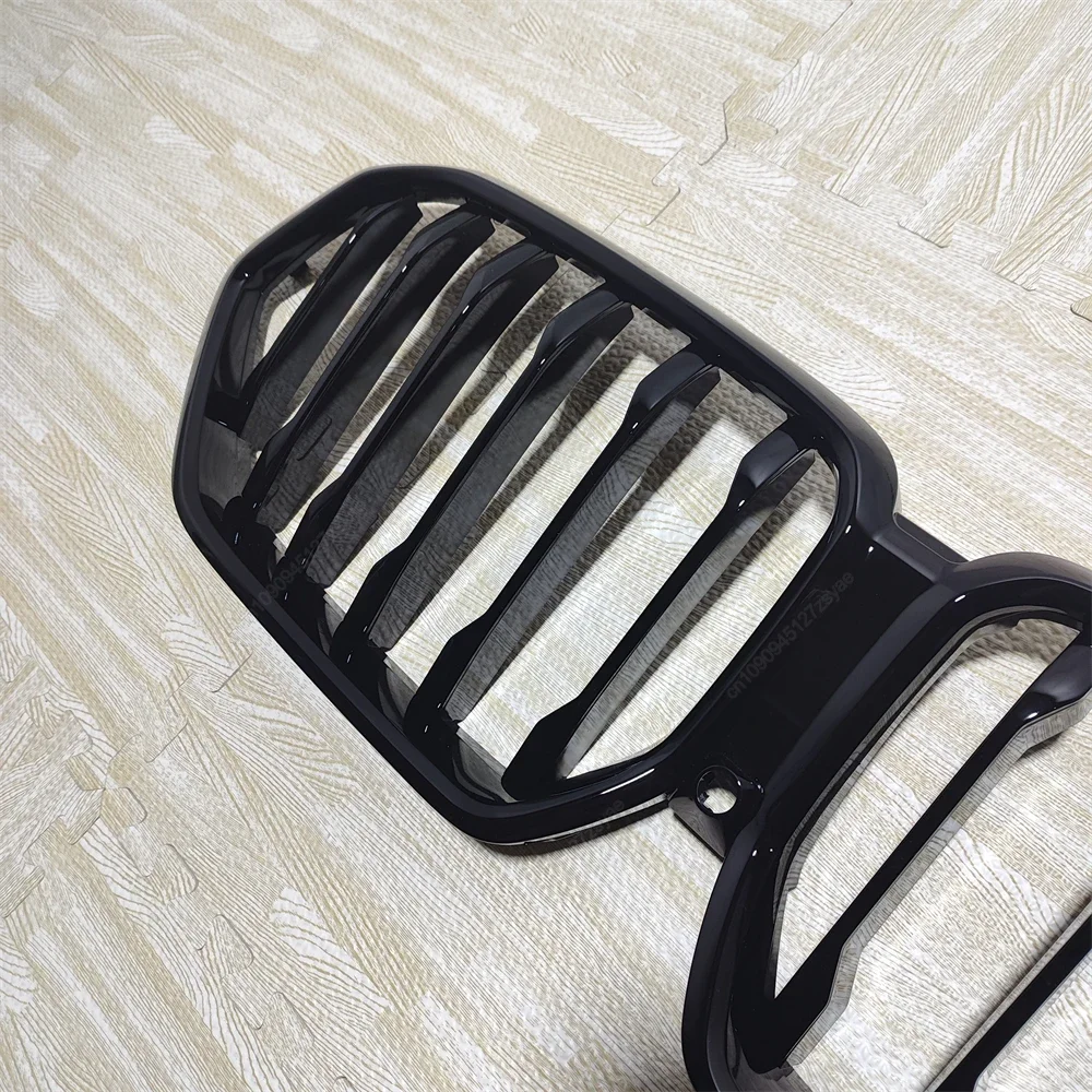 Передний бампер однолинейная решетка для BMW X6 G06 M50i M50d X6M F96 2019-2023 глянцевая черная