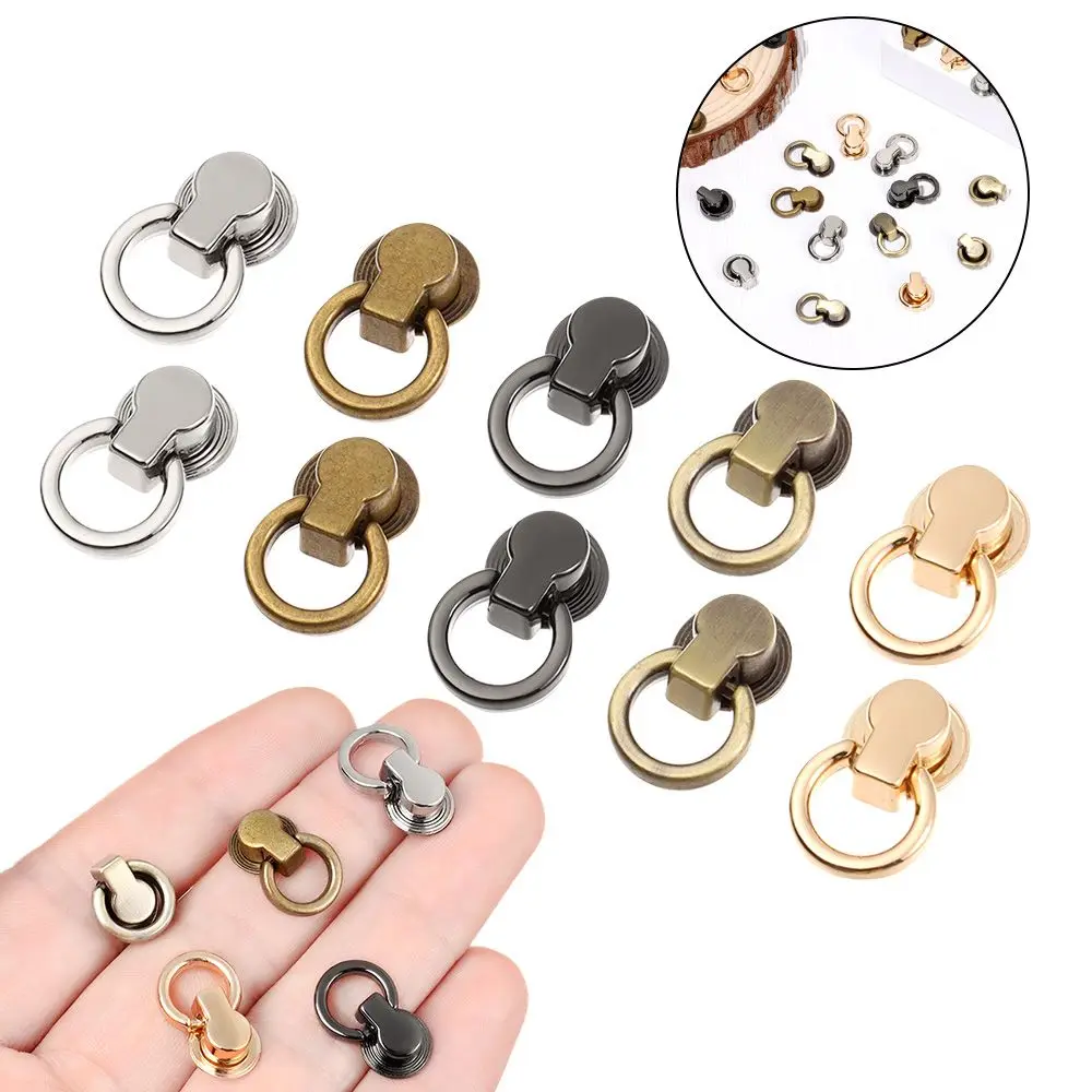 

5pcs Accessories with O Rings Hardware Parts Metal Bags Craft Edge Anchor Link Bag Side Clamps Gusset Hanger