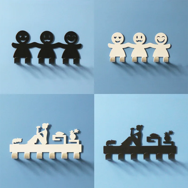 

creative hook Bathroom The kitchen No drilling Stick a hook Multi function Wrought iron Mobile phone holder Multi-Purpose Hooks