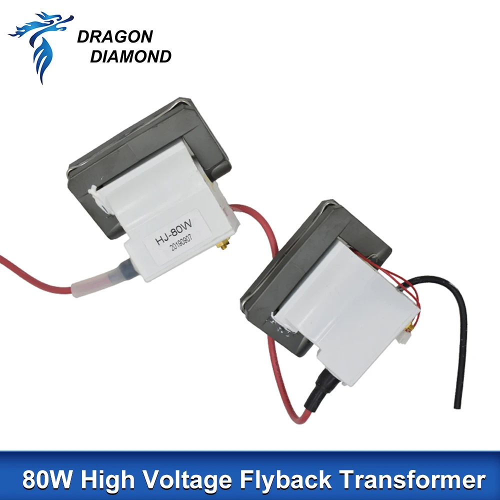 Co2 Laser High Voltage Flyback Transformer 80W Power Supply For Co2 Engraver Machine