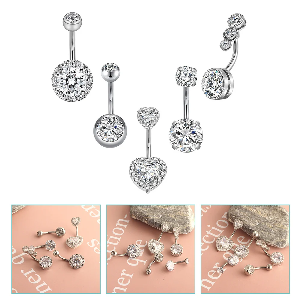 

Belly Button Jewelry Rings Ringnavelwomenpregnancy Hoop Bars Body Crystals Barbellsurgical Steel Danglepercinging