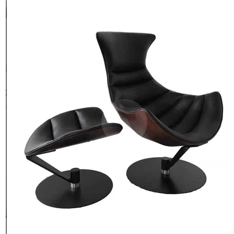 

Nordic Single Leather Sofa Light Luxury Single Chair Lazy Recliner Living Room Creative Lobster Chair Italian Casual Chair
