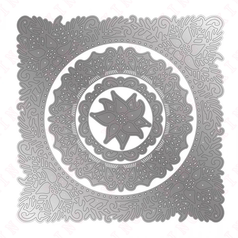 

Newest Arrival Diy Handmade Craft Reusable Metal Cutting Dies Scrapbook Diary Decoration Embossing Mold Yuletide Blooms Template