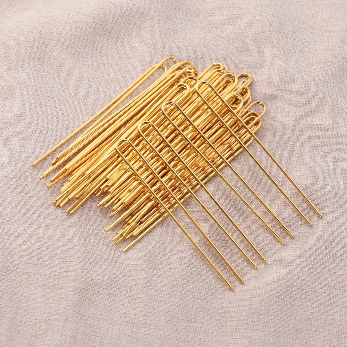 

50pcs Hair Fork DIY Durable Metal U Shape Headwear Hairpins Hair Clip for Girls Lady