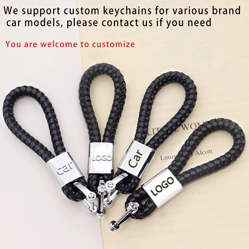 

Car accessories business keychain anti-rust fashion creative high quality aluminum braided rope pendant 35 logo + screwdriver