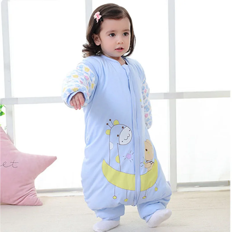 

Зимние хлопковые детские спальные мешки, Детские спальные мешки с мультяшным рисунком, плотные детские спальные мешки, мягкая одежда для ма...