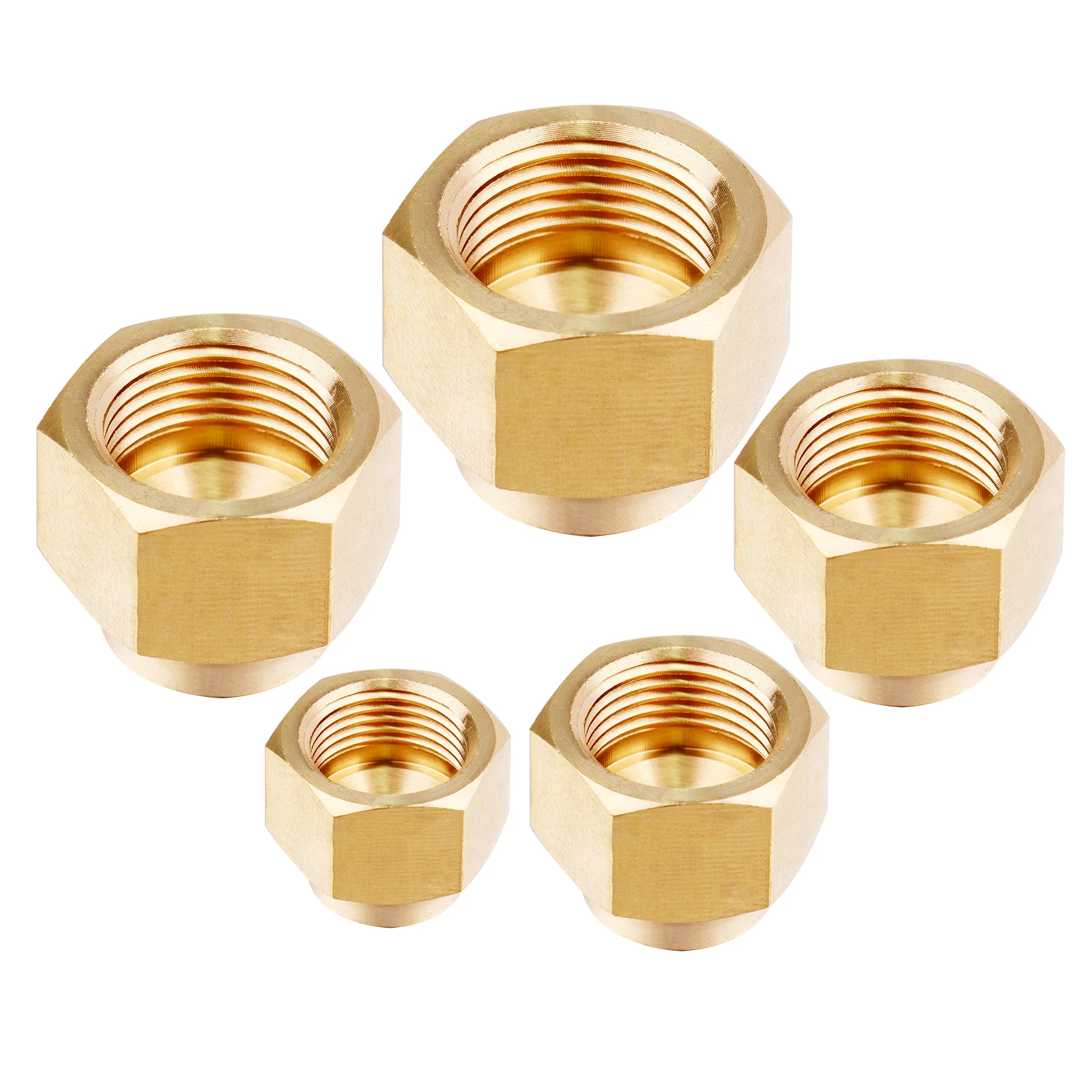 

1 шт. латунная раструбная крышка, компрессионная крышка, раструбная трубка 45 градусов, крышка газопроводной линии, фитинги для труб 1/4 дюйма, 5/16 дюйма, 3/8 дюйма, 1/2 дюйма, 5/8 дюйма, наружный диаметр трубки