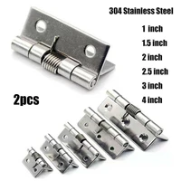 2pcs spring hinges self closing stainless steel door hinge hardware for cupboard windows cabinets jewelry boxes hinge home suppl