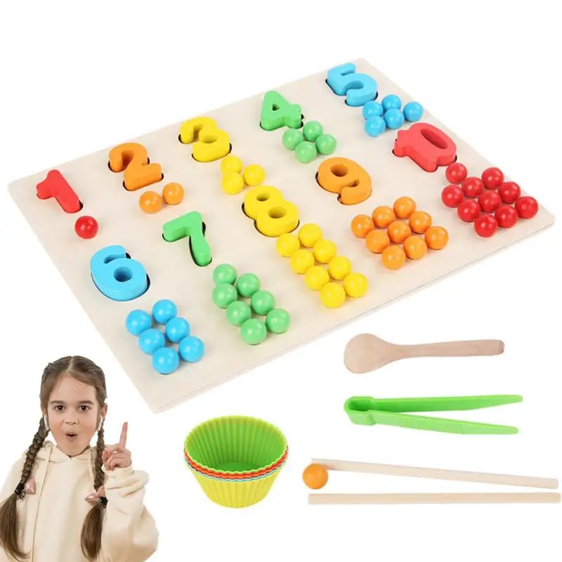 

Board Bead Game Colorful Beads Toys For Kids Wooden Peg Board Beads Game Puzzle Color Sorting Stacking Art Toys For Toddlers