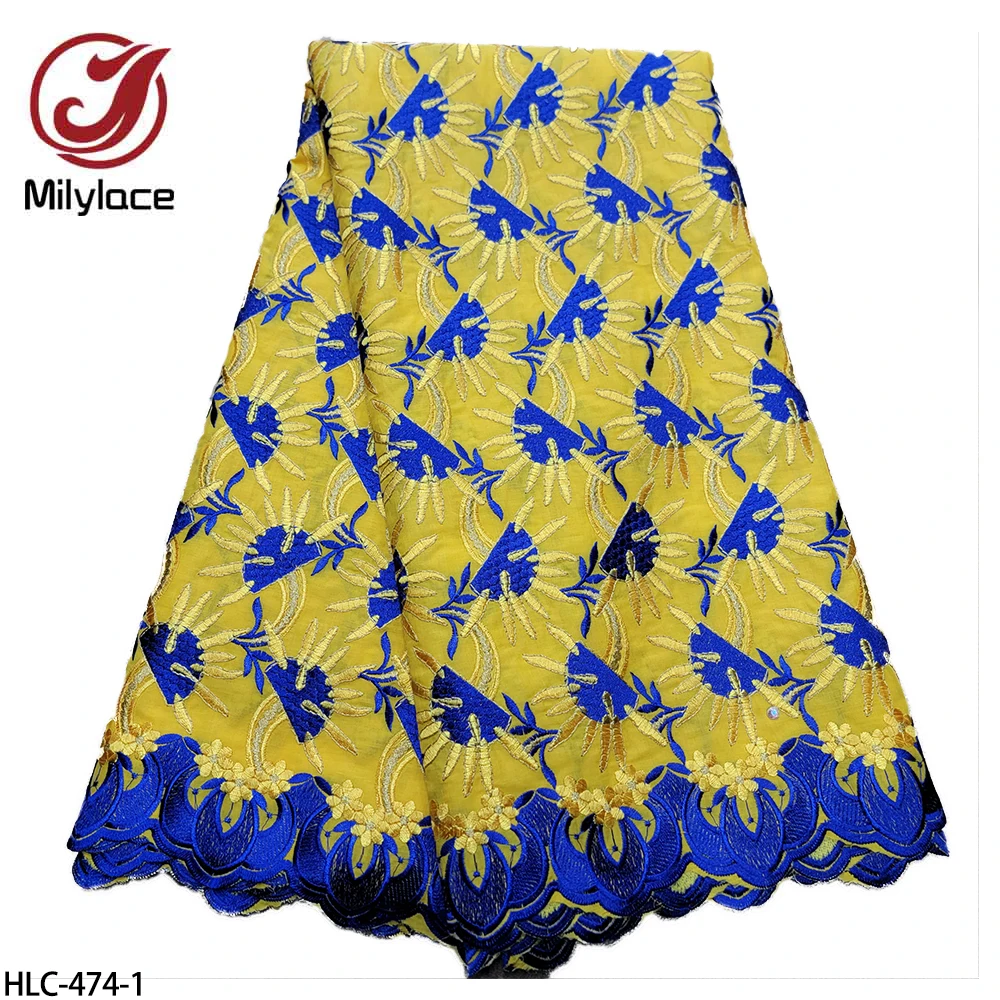 

Новейшая швейцарская кружевная ткань, африканская кружевная ткань, швейцарская вуаль, кружево 5 ярдов, 100% хлопчатобумажная ткань для шитья ...