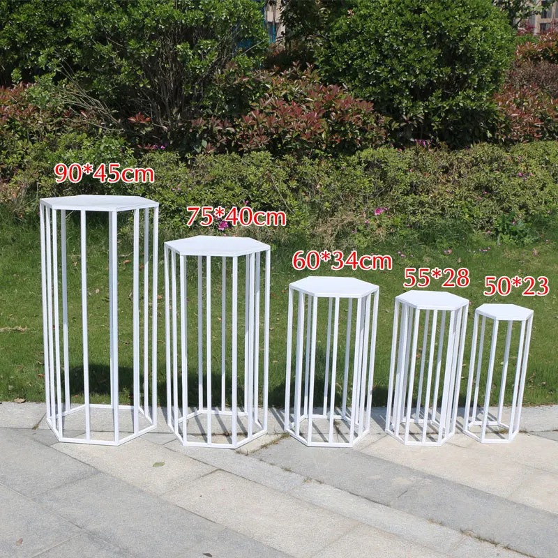 

Party Decoration Decoration Hexagon Dessert Table Iron Hollow Vertical Cake Table Birthday Christmas Party Decoration Wedding