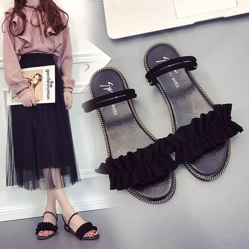 

Сандалии женские пляжные с открытым носком, летние тапочки, разные цвета, однотонные, плетеные, певец