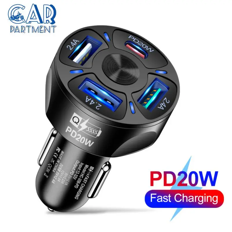 

Pd Protocol Vehicle Charging Flash Charging Universal Car Charger Fast Charging Cigarette Lighter Plug Car Accessories Pd20w