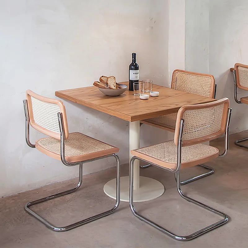 

C0077 Southeast Asia stainless steel table and chair combination Hong Kong-style tea restaurant table retro ice room snack strin
