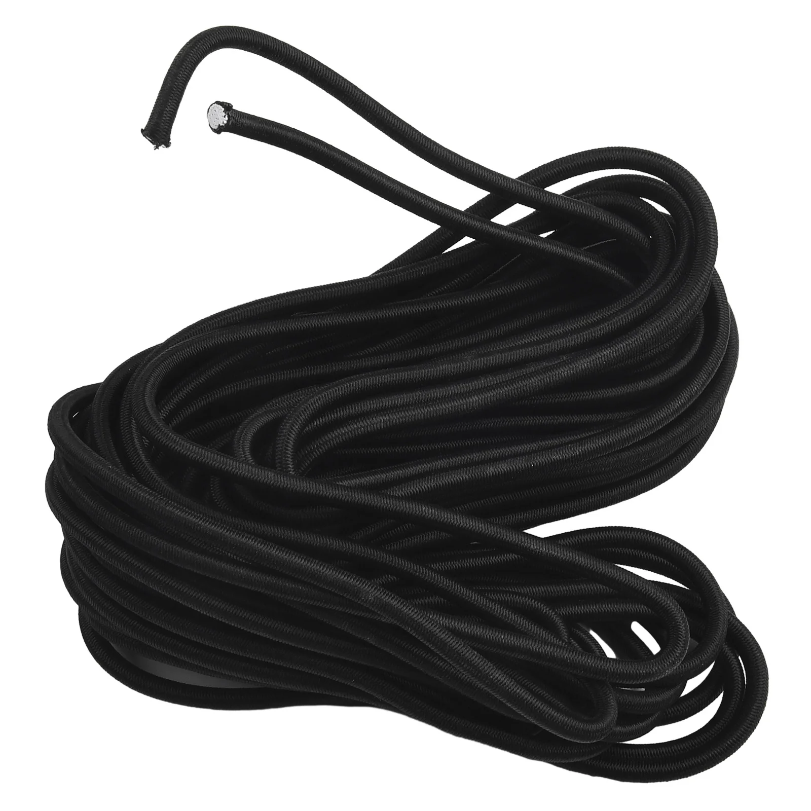 

Practical Bungee Rope Cord Black Orange Boats Bungee Rope Elastic Rope Functional Kayaks Outdoor Sports Polyester