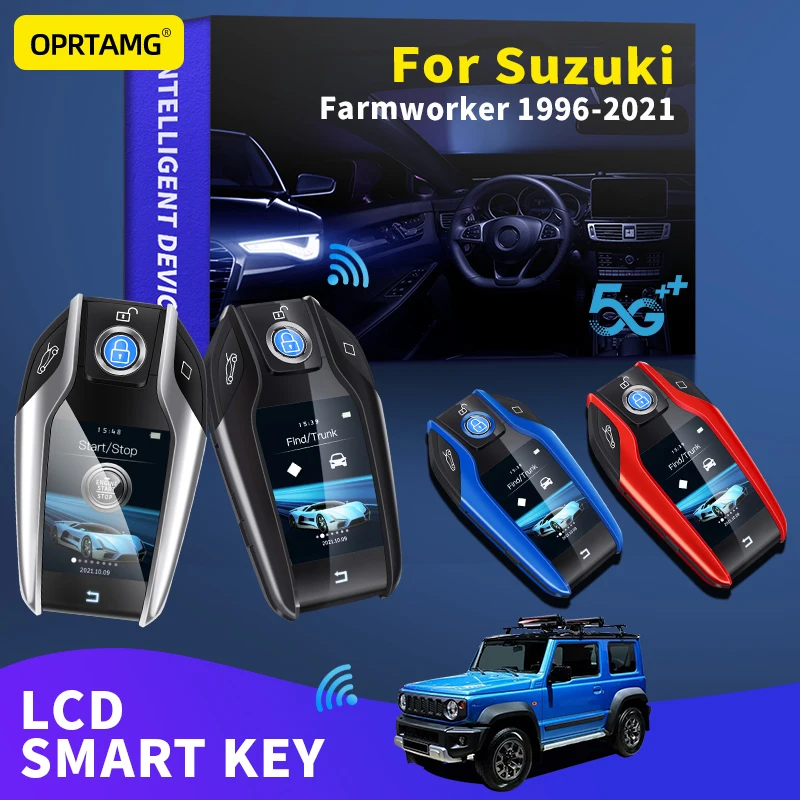 

Модифицированный автомобильный смарт-ключ OPRTAMG для Suzuki Farmworker с ЖК-экраном, дистанционный смарт-ключ 1996 1997 1998 1999 2000 2001 2002 2008 2011 2021