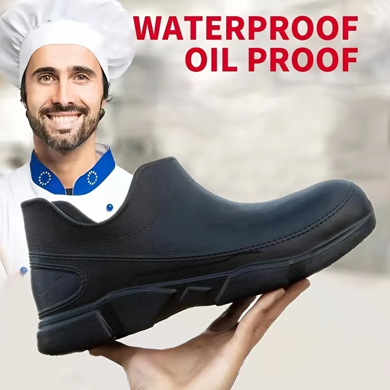 

Men's Chef Shoes Waterproof Non-slip Oil-proof Wear-resistant Multifunctional Work Shoes Kitchen safety shoes work safety shoes