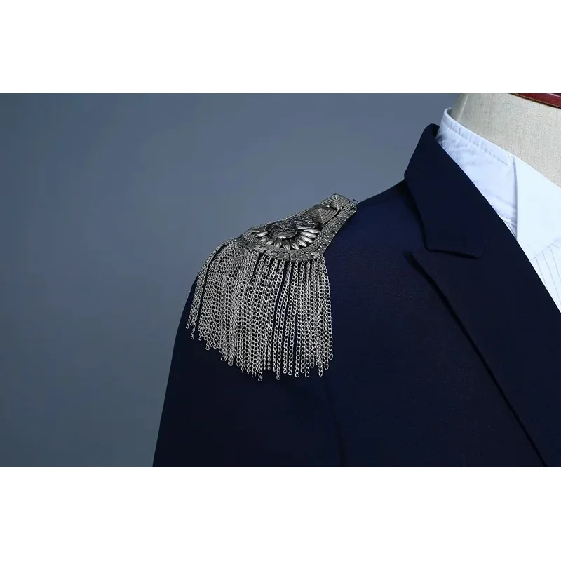 Мужской костюм-блейзер с бахромой для взрослых