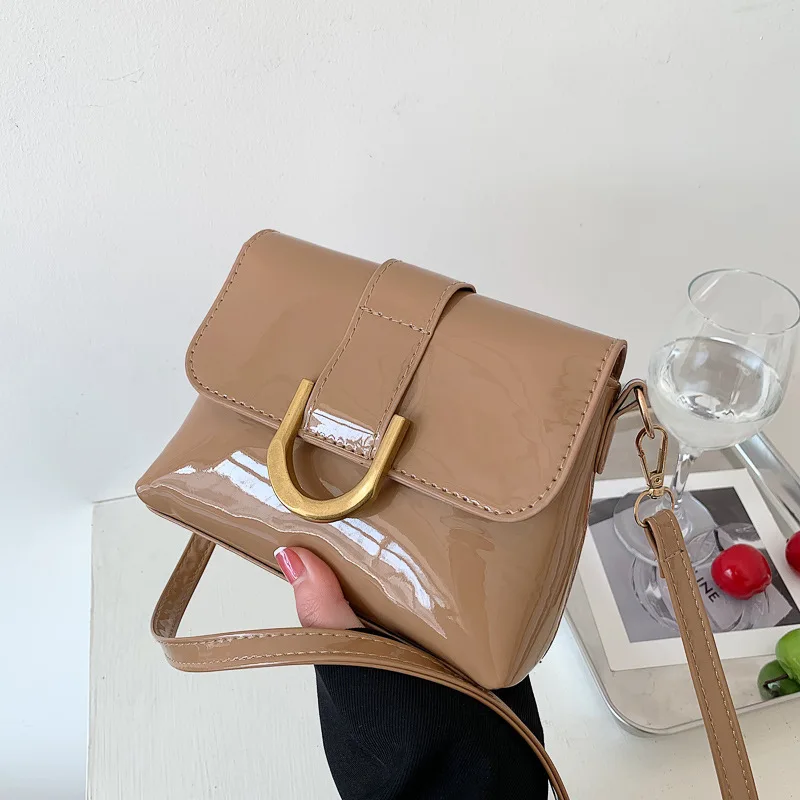 

Shiny Pu Leather Crossbody Bags For Women Fashion Designer Handbags Ladies Shoulder Bag Small Flap Female Messenger Bags