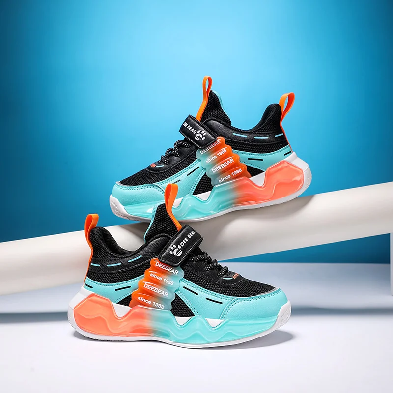 2023 New Arrival Boys Sneakers Mesh Breathable Kids Basketball Shoes Non-slip Casual Shoes for Children Leisure Walking Sneakers