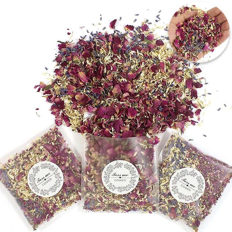 

10/20Pcs Wedding Confetti Natural Rose Petals Dried Flower Bridal Shower Birthday Party Decoration Pop DIY Valentine Day Gift
