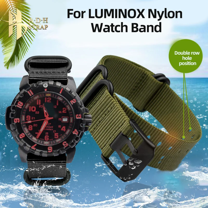 

High Quality Waterproof Nylon Watch Strap Accessories For Luminox 3581 8821 8831 3051 Sport Watch Band 22mm 23mm For Men's Belt