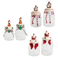 christmas sealed jar airtight canister kitchen food dried fruit tea food storage bottle candy jar organizer