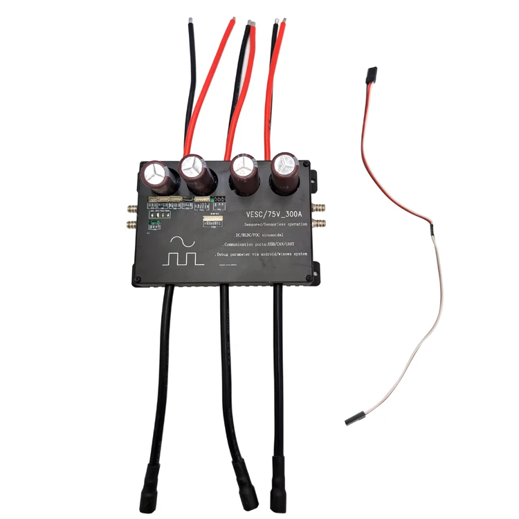 

16S 75V 300A VESC controller waterproof watercooled for electric motorcycle efoil bldc motor