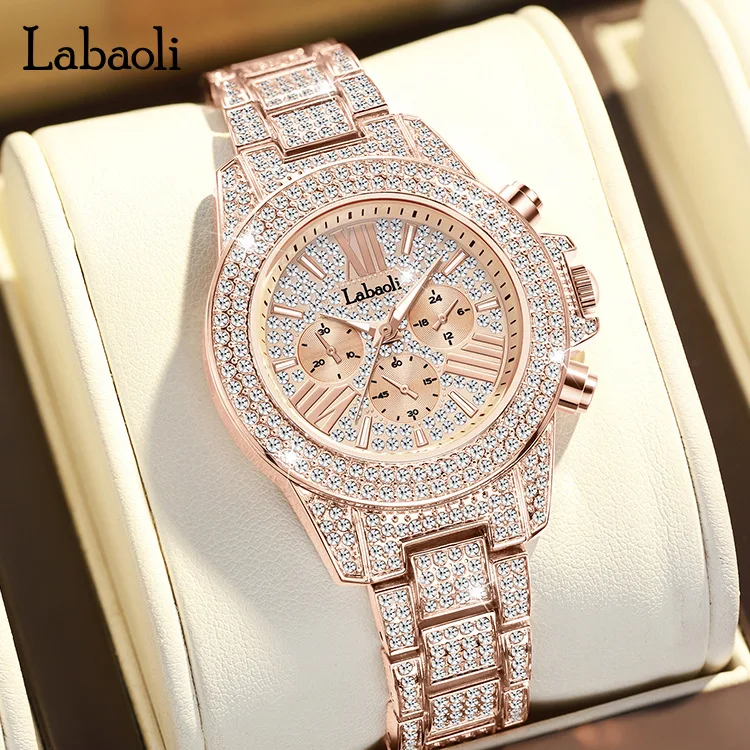 Women's Watch Fashion Frosted Belt Color Foundation Diamond Watch Plate Stone Elite Women's Watch Gift For Wife Montre Femme