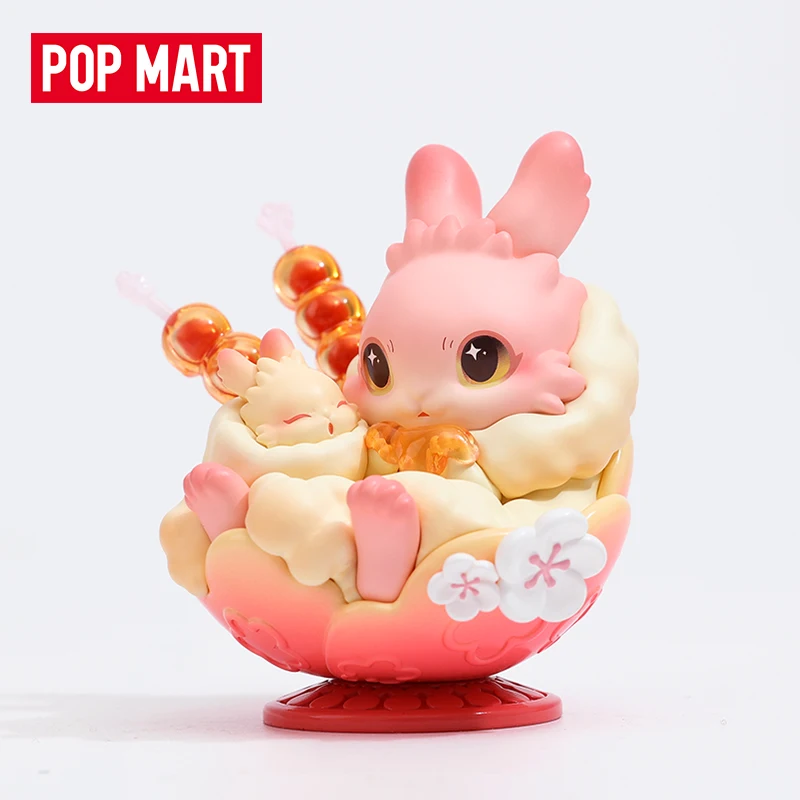 

Popmart RABY New Year's Sweet New Year Action Anime Figures Kawaii Desk Decore Pvc Material Surprise Doll Christmas Toy for Girl