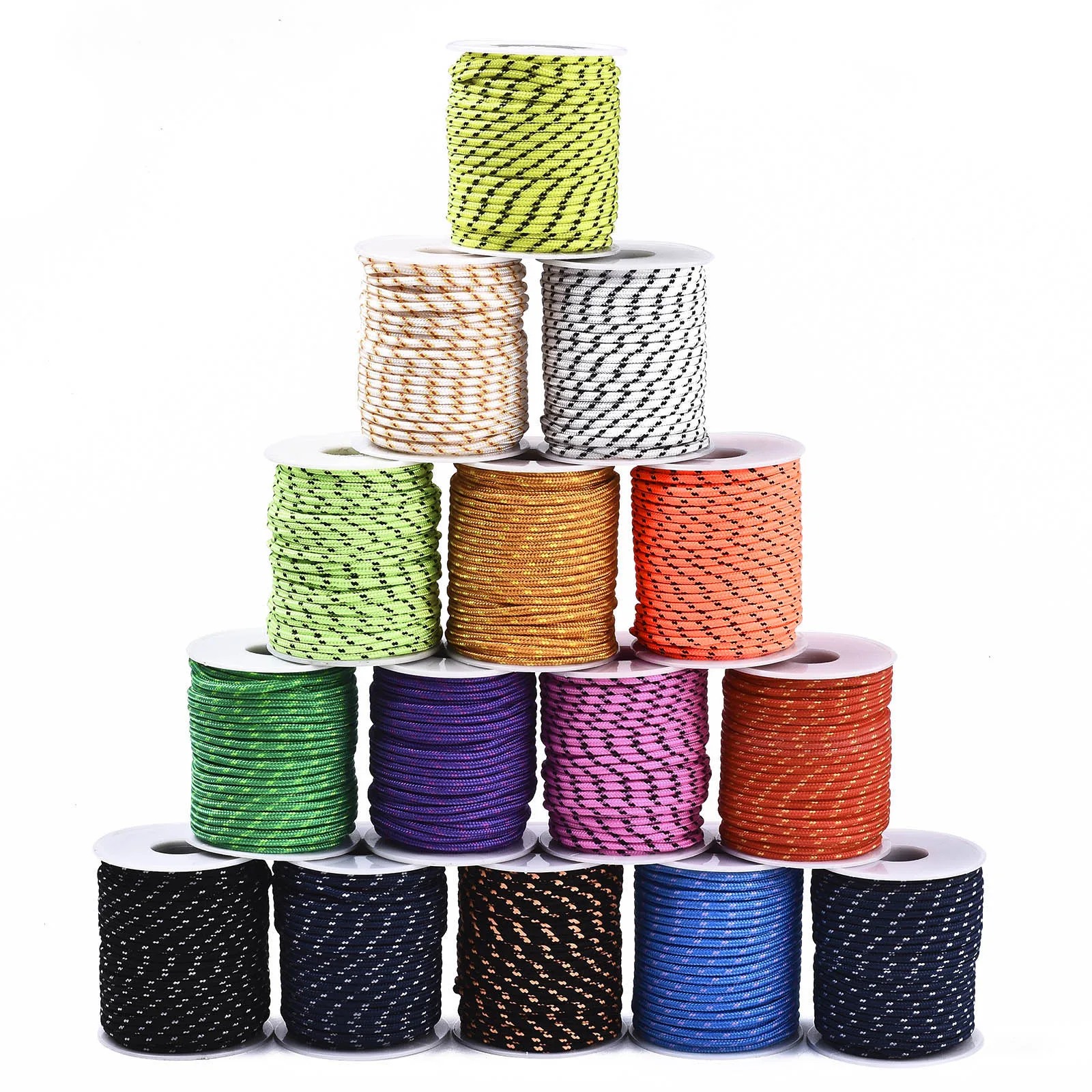 

2Rolls 2mm Multipurpose Polyester Cord Rope Lanyard Thread String Strap for Necklace Bracelets Boot Laces Making Accessories