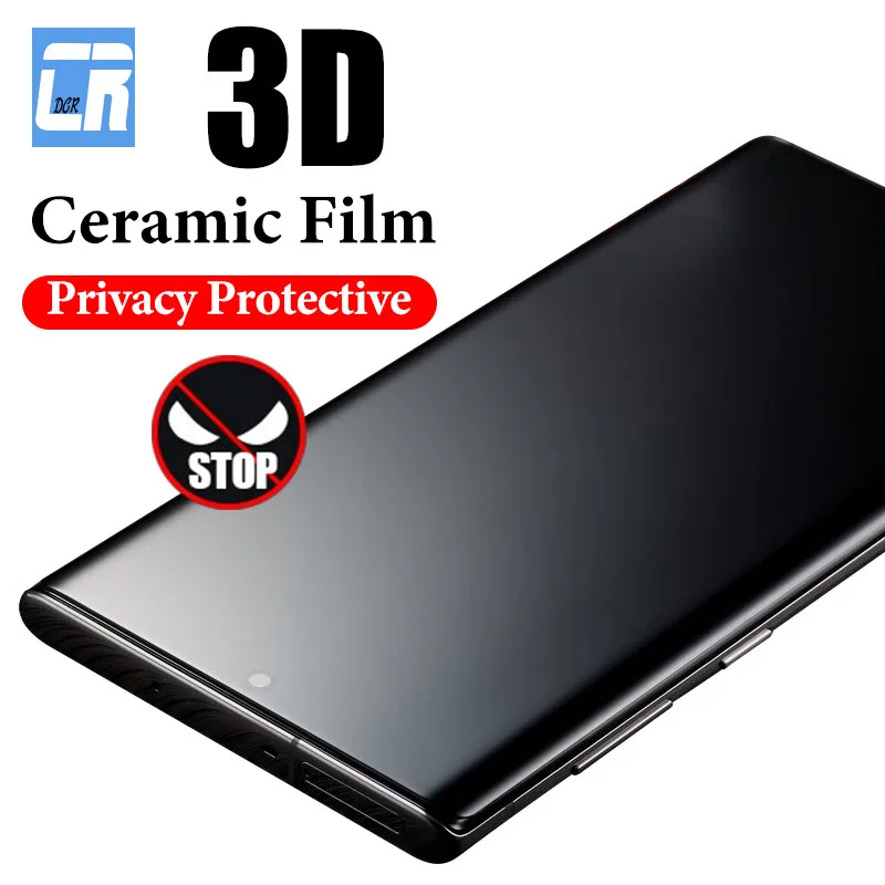 

3D Privacy Full Curved Screen Protector for Samsung Galaxy S23 S22 S21 S20 S10 S9 Note 20 Ultra 9 10 Plus Anti Spy Ceramic Film