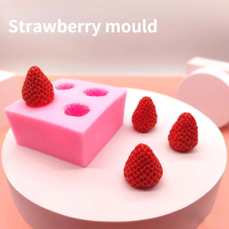

Fruit Strawberry Silicone Mould Fondant Chocolate Candy Cake Mold Hand Soap Mold Cake Decoration Mold DIY Art Clay Resin Mold