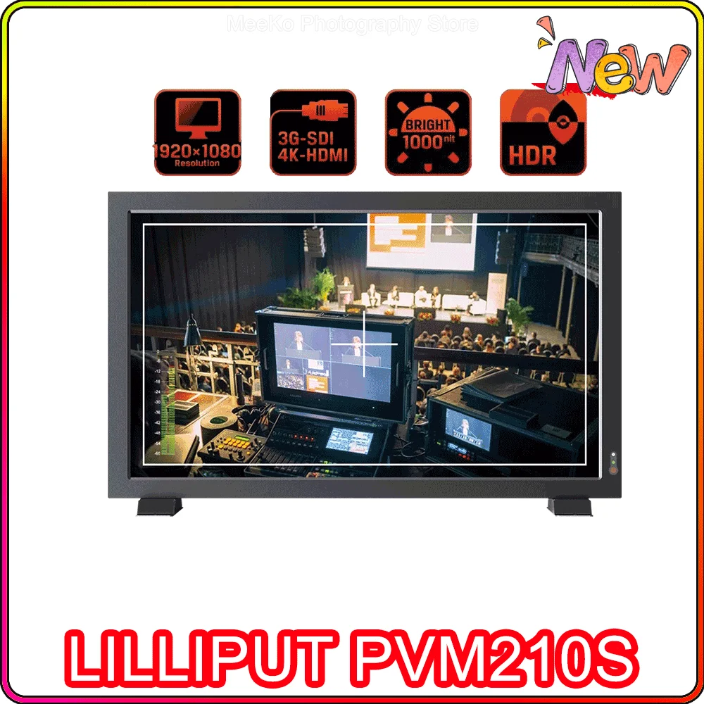 LILLIPUT PVM210S Новый 21 5 дюймовый SDI HDMI Профессиональный Высокая яркость 1000 нит VGA BNC