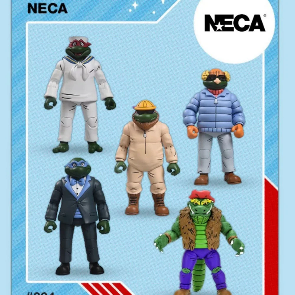 Фото Коллекционная подвижная фигурка Neca Teenage Mutant Ninja Turtles 1987 года, Ледерхед, 7 дюймов, с невидимой головой, для взрослых №1