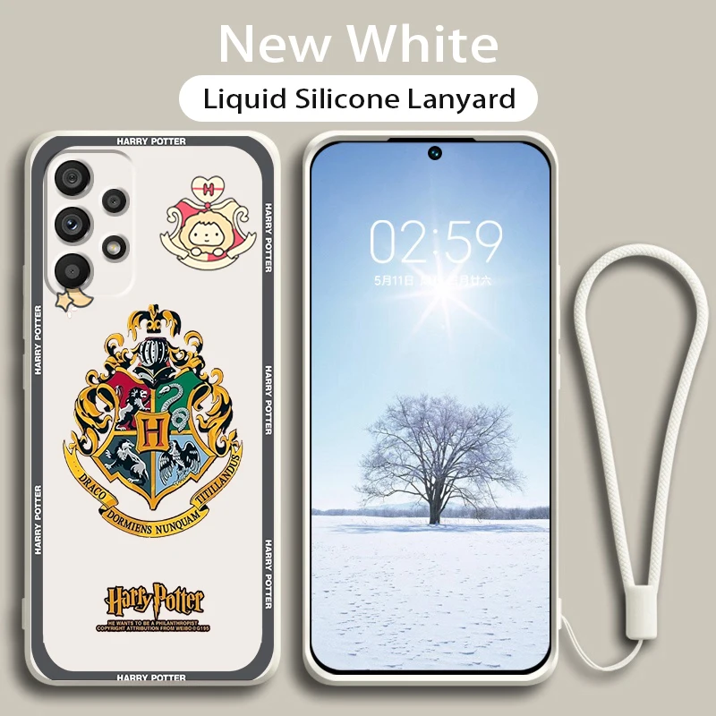 

Harries Wand Potters LoGo Phone Case For Samsung A73 A53 A33 A52 A32 A23 A22 A71 A51 A21S A03S A50 A30 5G Liquid Rope Cover