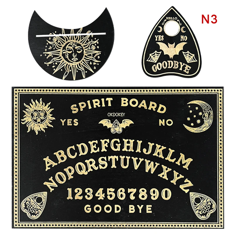 

12inch Wooden Divination Pendulum Board Engraved Magic Board Ouija Board Metaphysical Message Witch's Pendulum Board Kit
