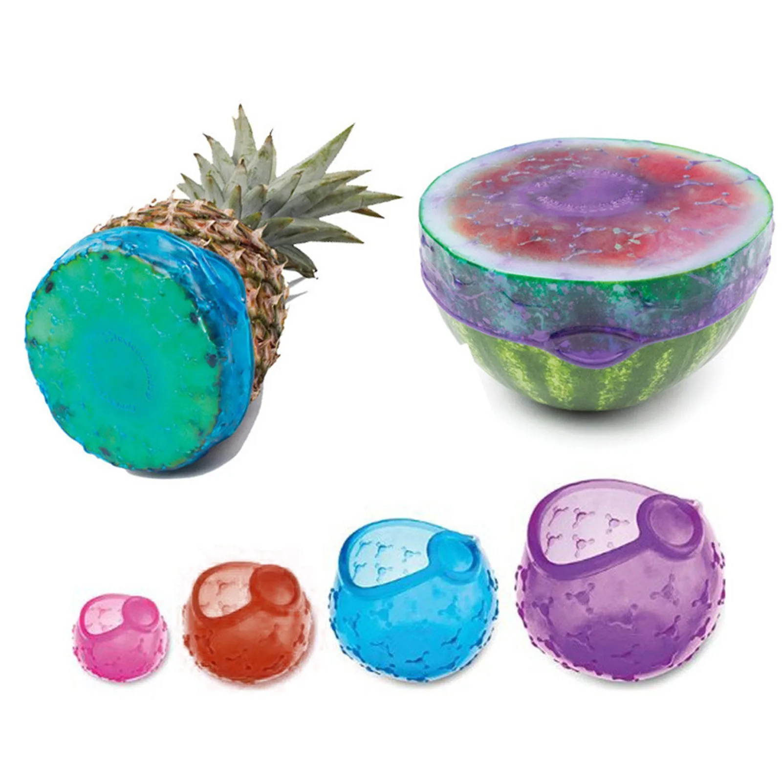 

Lids Cover Of Or Stretch 4 Bowls Food Pcs Cups Silicone Set Food For Fruit Storage for Pantry Cereal Containers Storage