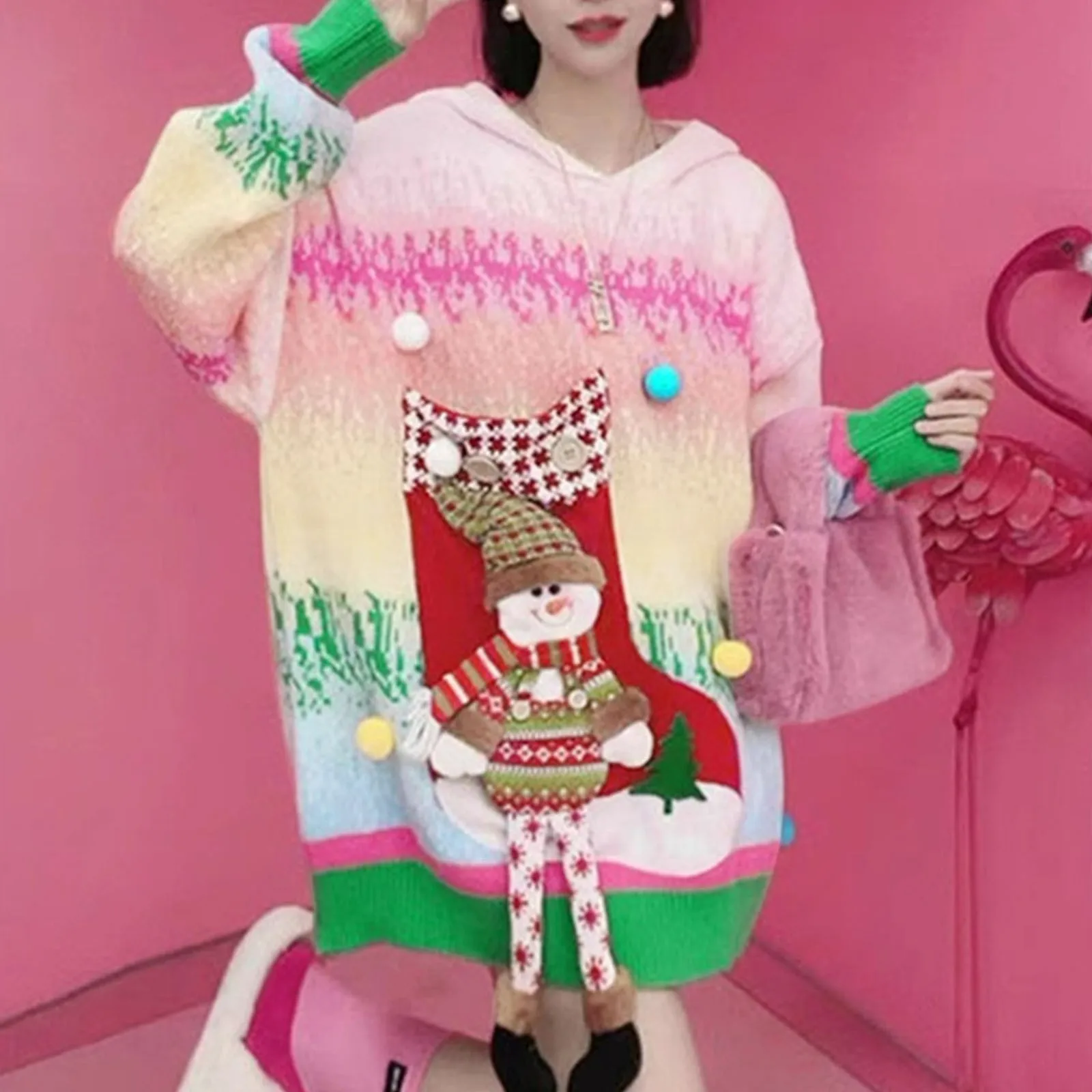 Женская мультяшная кукла-снеговик рождественская кукла елка украшение