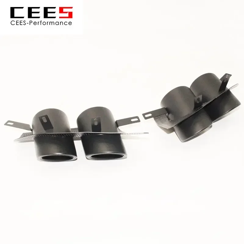 CEES четыре выпускные сопла хвостовая горло черная для Maserati Levante 3.0T 2016-выхлопная