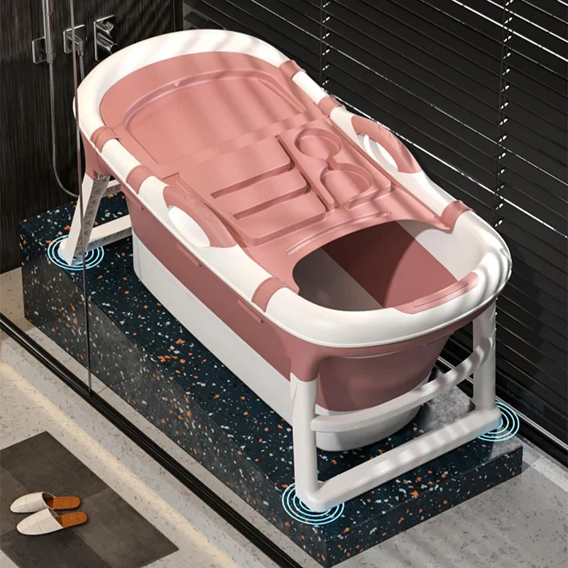 Отдельно стоящая портативная пластиковая Ванна для взрослых Складная Большая