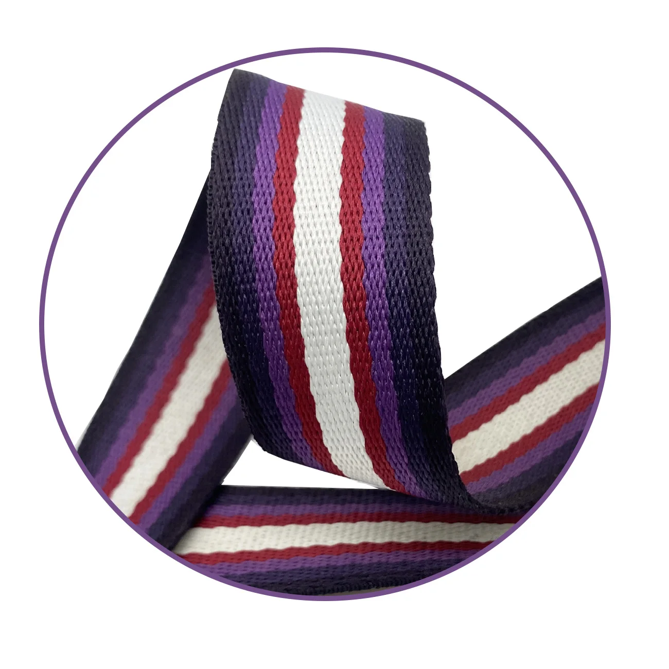 

15 Yards 20mm 25mm 32mm Webbing Ribbon Rainbow Purple Red White Stripe Webbing for Sewing Bag Belt Strap Dog Pet Collar Leash