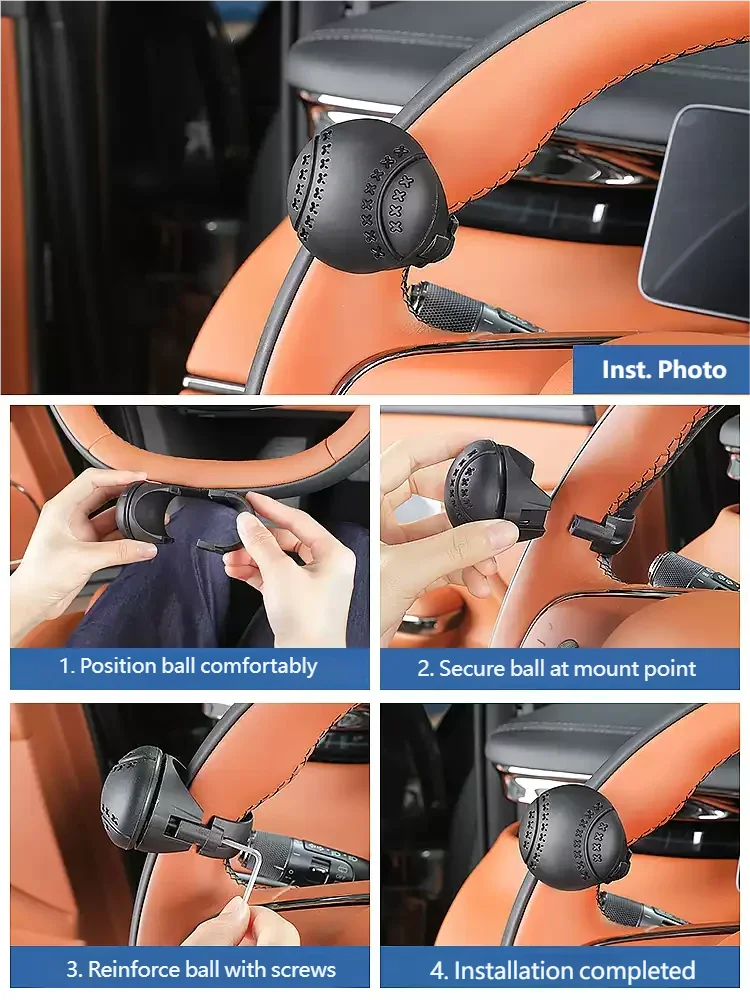 Фото Для Changan Qiyuan Nevo A06 2026 2027: Руль с усилителем поворотов (Power Ball), усилитель рулевого управления, приспособление для управления одной рукой №5