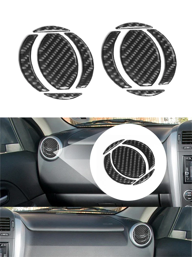 

Автомобильные аксессуары, автомобильные наклейки из углеродного волокна для защиты от запотевания воздуха, декоративные черные наклейки для SUZUKI GRAND VITARA 2006 2007 2008