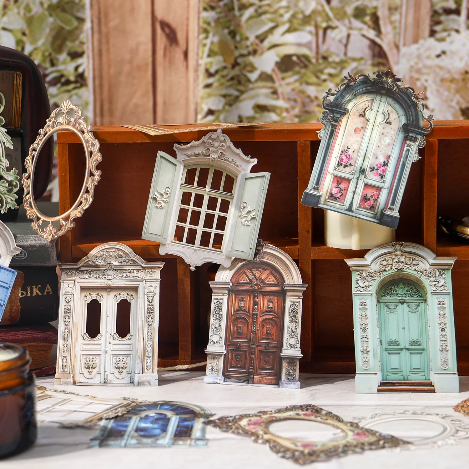 8 шт./партия декоративные бумажные наклейки в стиле ретро