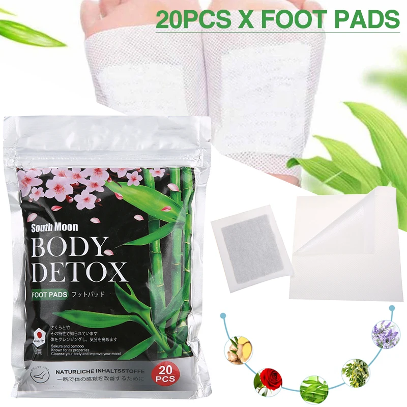 

20 Sets Deep Cleansing Foot Pads Patch Organic Herbal Care Feet Slimming Sticker For Deep Sleep Pain Stress Relief Body Toxins