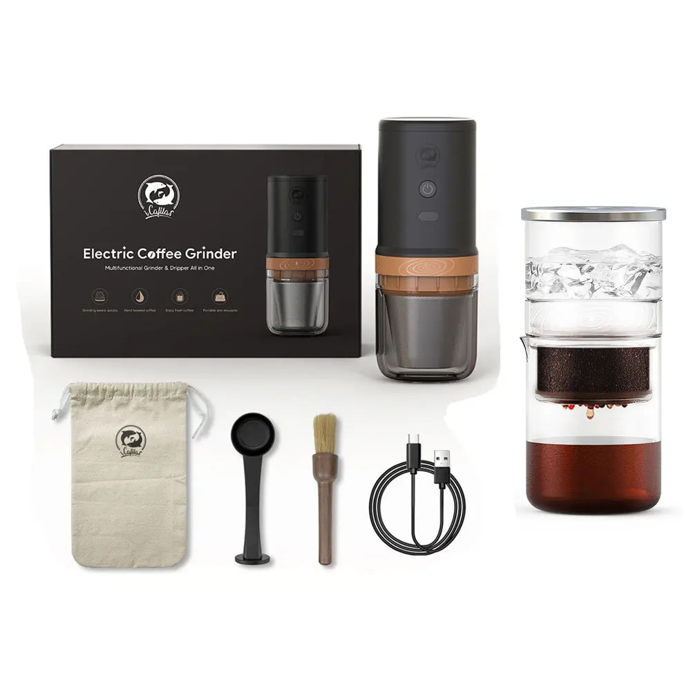 

Portable Mini Hand Brew Coffee Cup Electric All-in-One Grinder Coffee Grinder TYPE-C Rechargeable Car Camping Coffee Machine